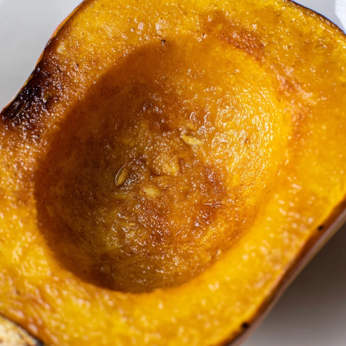 Golden roasted squash halves glistening with brown sugar butter glaze, served warm as an easy vegetarian side dish.