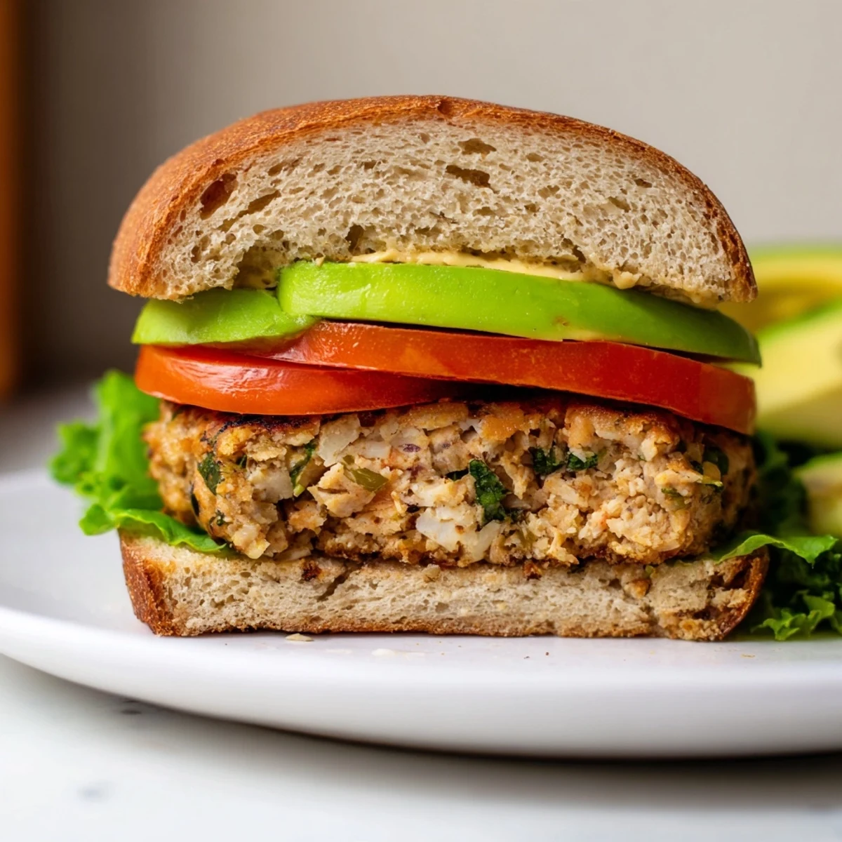 Golden-brown turkey burger patties sizzling in a skillet, ready for assembly.