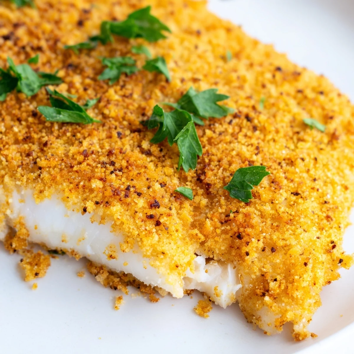 Sizzling Cajun Fish Fry pieces just out of the skillet, glistening with oil and speckled with bold spices.