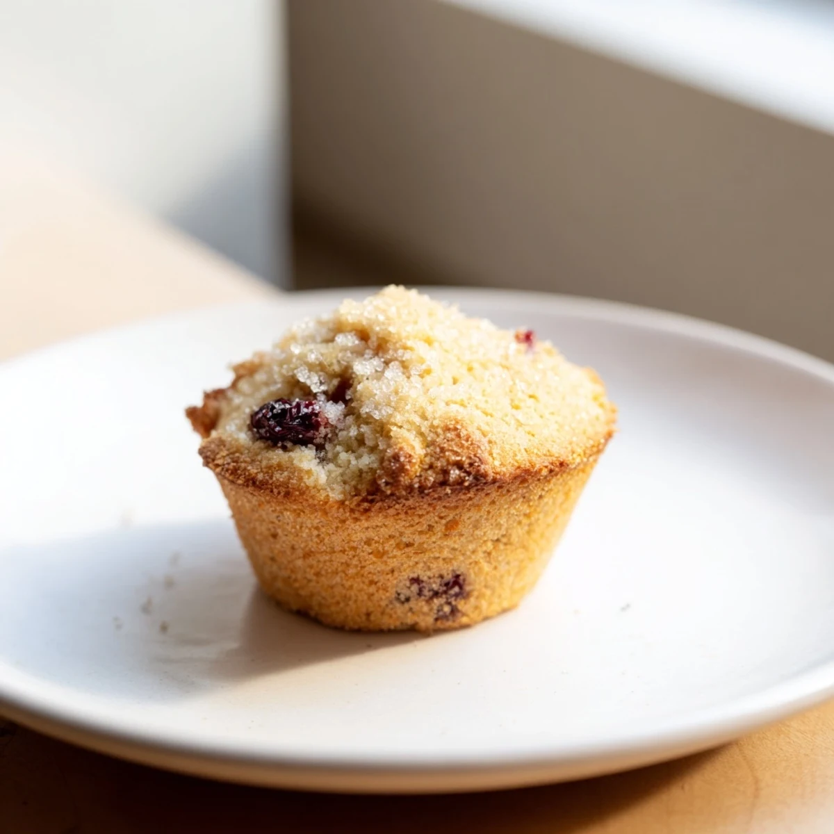 Close-up of golden-brown Mini Irish Soda Bread Muffins dusted with sugar, ready to be served warm.
