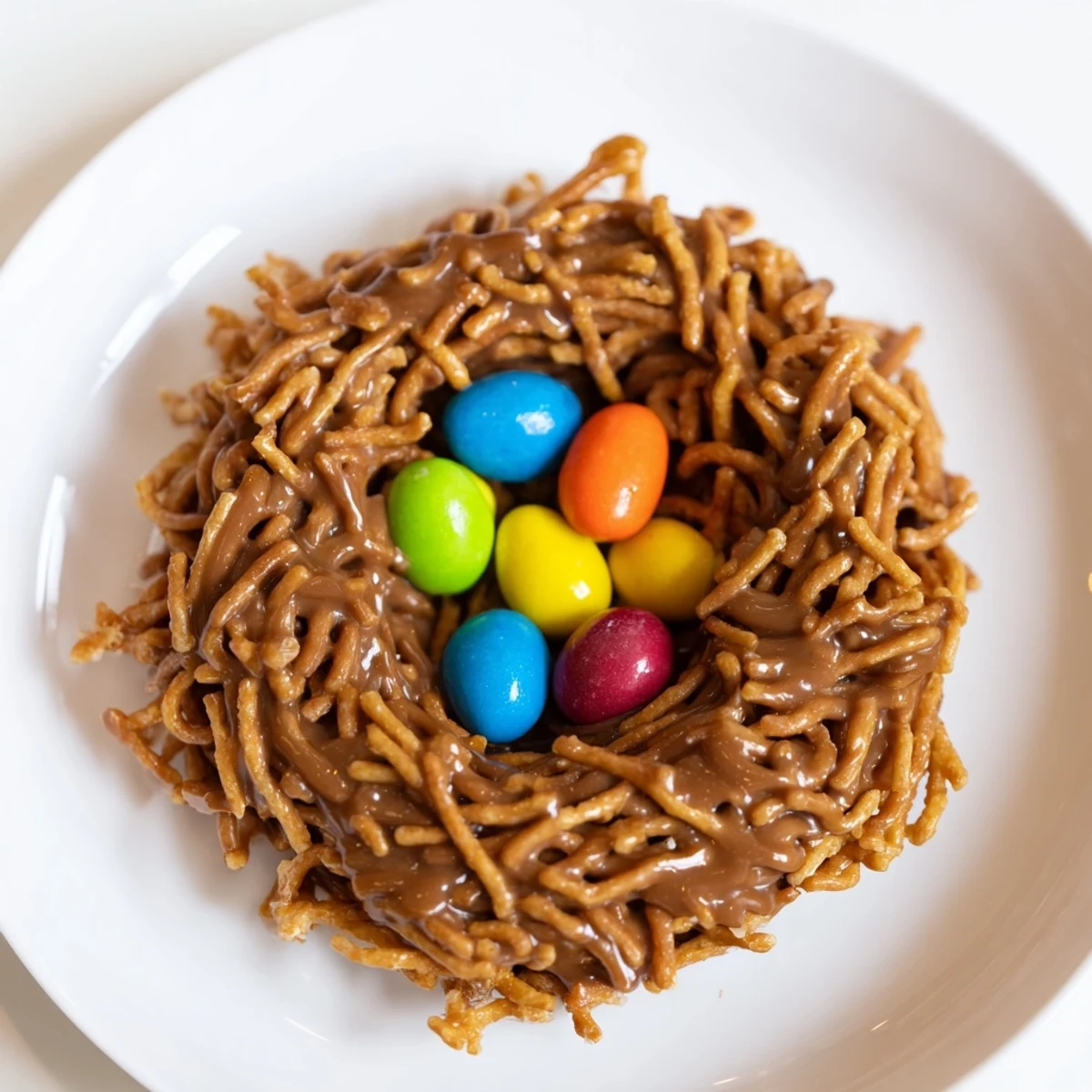 Easter Birds Nest Cookies with Peanut Butter and Chocolate arranged on a cooling rack, ready for Easter celebrations.