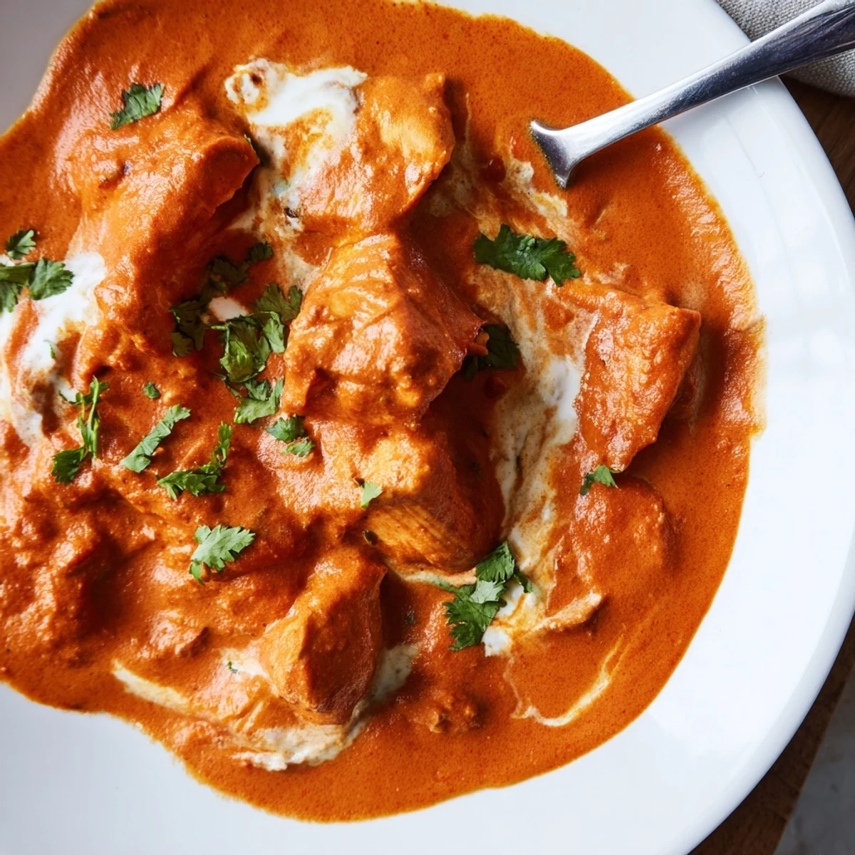 Vibrant Butter Chicken recipe photo showing rich sauce and aromatic spices, perfect for a weeknight meal.