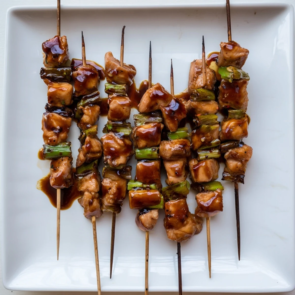Succulent yakitori chicken skewers with caramelized glaze perfect for appetizers or dinner