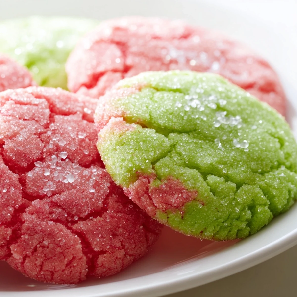 Soft chewy Jello sugar cookies with vibrant colors arranged on a rustic wooden serving board