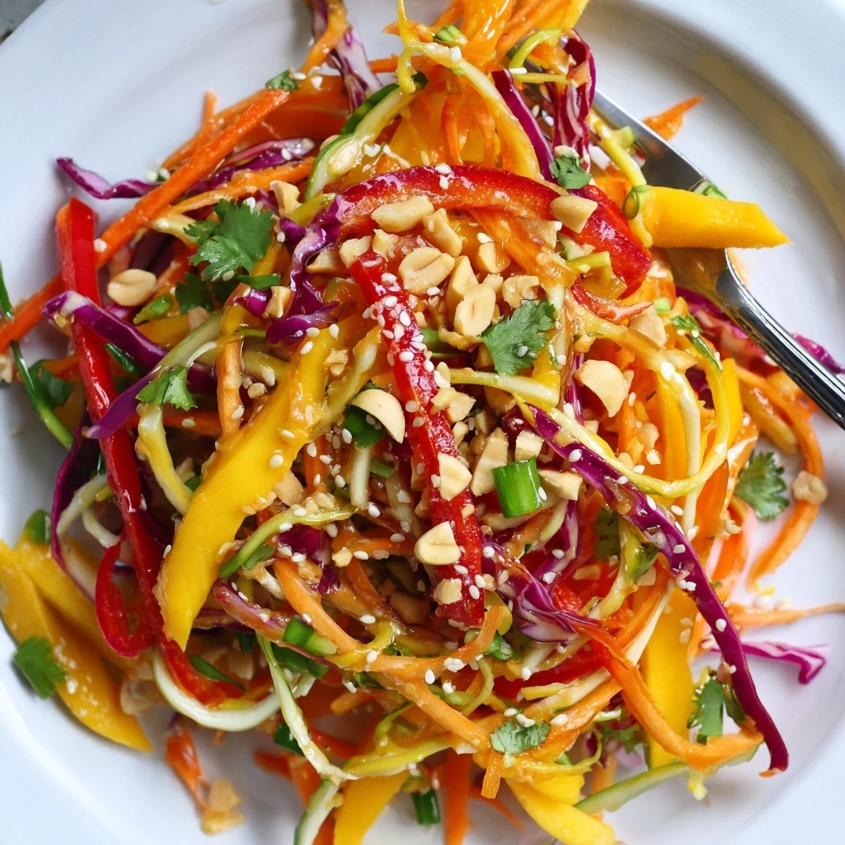 Bright Refreshing Mango Slaw Recipe served chilled beside grilled fish or tacos