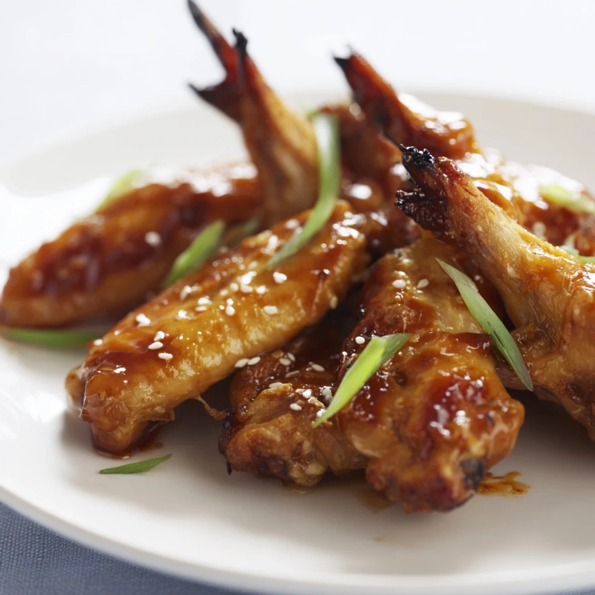 Oven roasted Sticky Teriyaki Baked Wings with glossy honeyed glaze and sesame seeds
