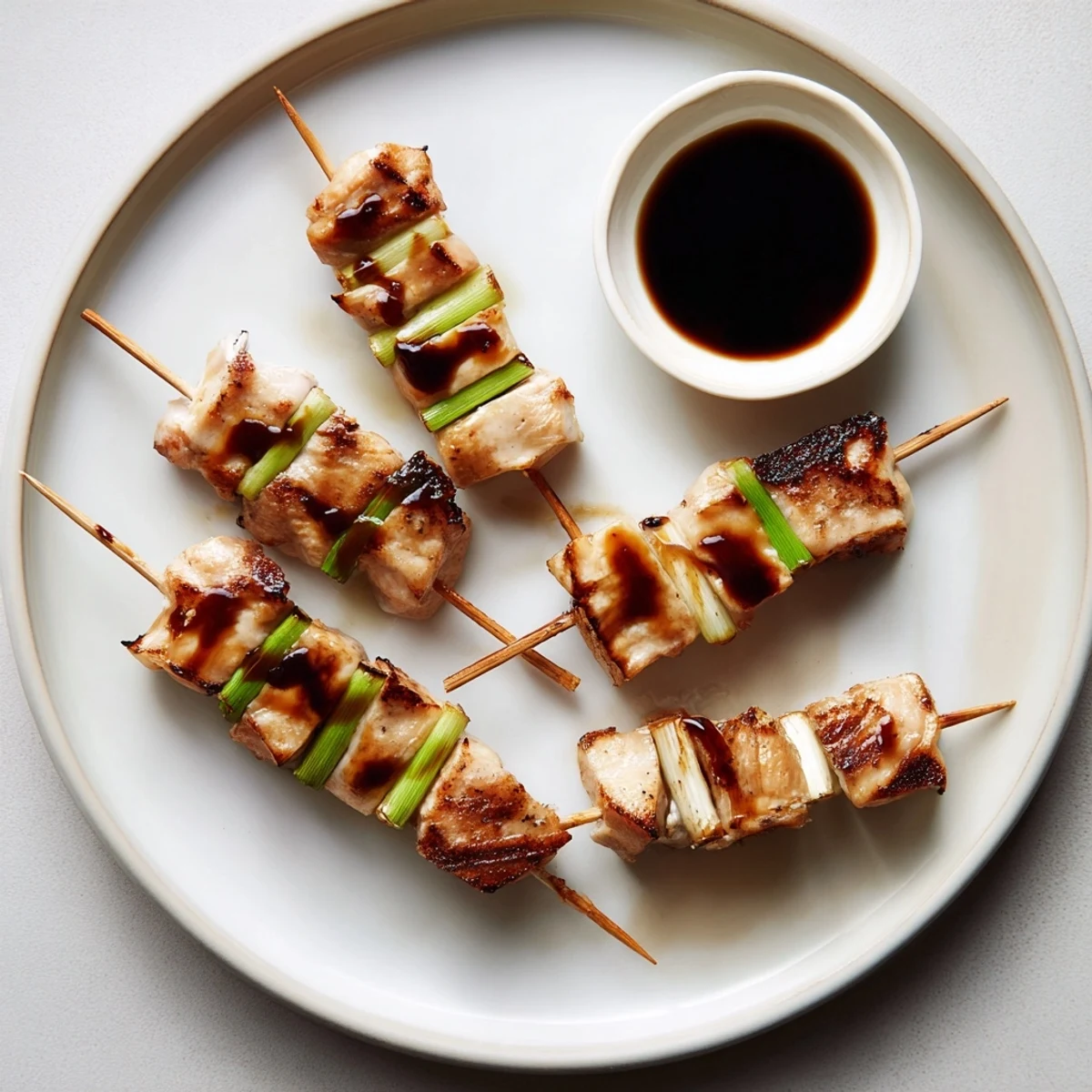 Smoky-sweet Japanese Chicken Yakitori recipe, charred edges, perfect with chilled beer.