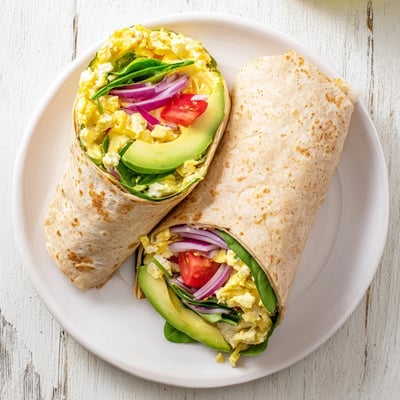 High Protein Breakfast Wrap with Cottage Cheese