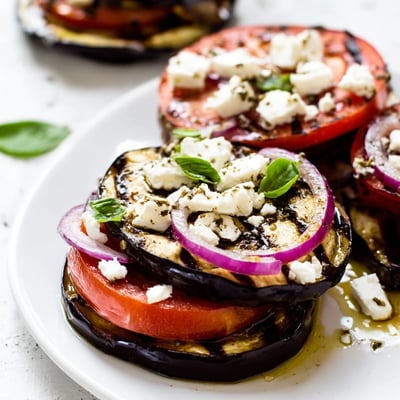 Grilled Tomato Eggplant