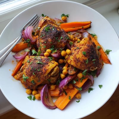 Sumac Chicken with Carrots and Chickpeas