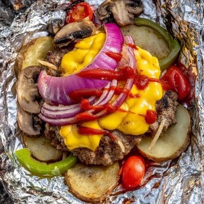 Campfire Cheeseburger Hobo Packets