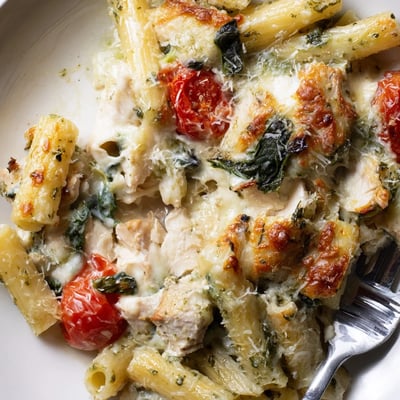 Pesto Chicken Pasta Bake